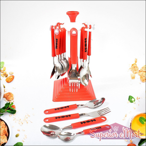 24-Piece Cutlery Set with Stand - Superior eMart