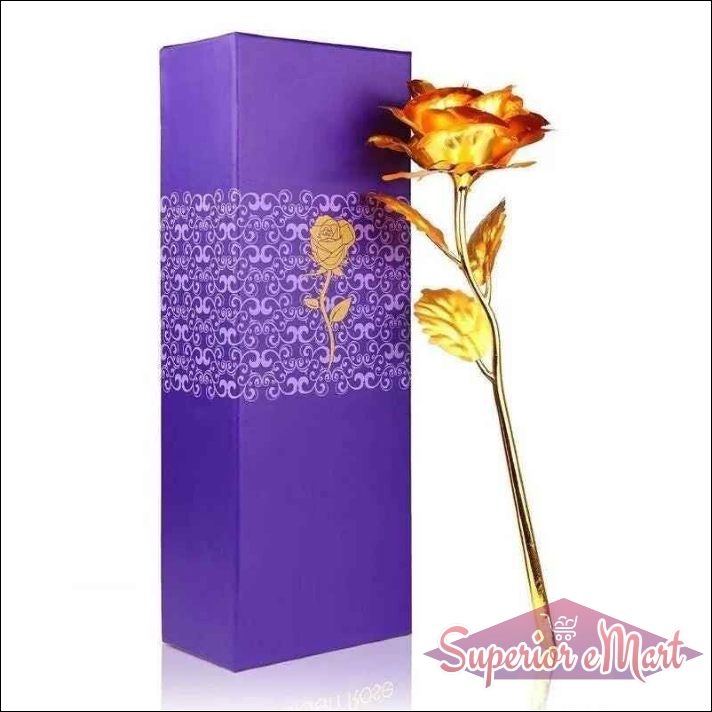 24K Golden Rose Gift 10 inch - Superior eMart