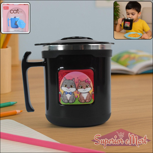 250ml Cute Cat Coffee Mug with Lid - Superior eMart