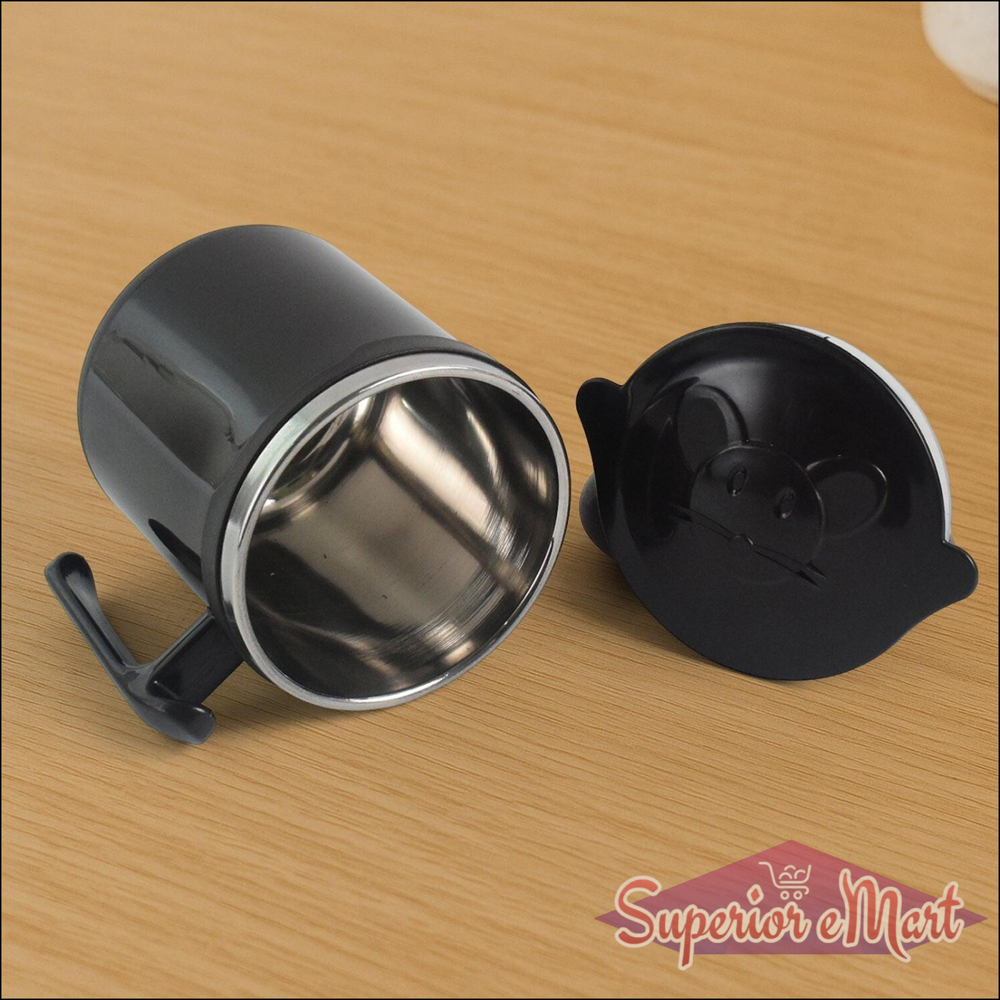 250ml Cute Cat Coffee Mug with Lid - Superior eMart