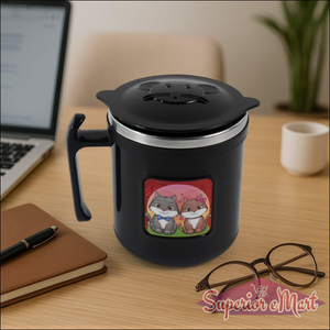 250ml Cute Cat Coffee Mug with Lid - Superior eMart