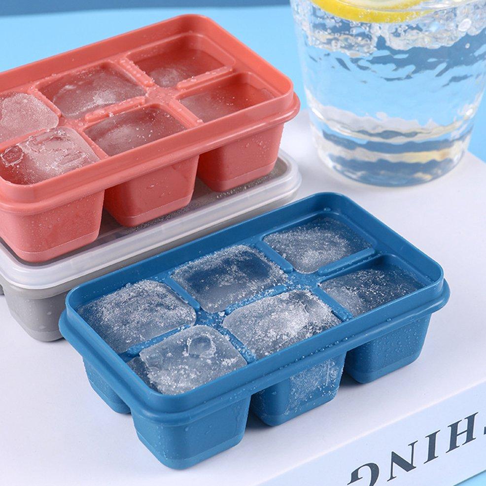 6 Grid Silicone Ice Tray used in all kinds of places like household kitchens for - 4741_6grid_sili_ice_tray_blue