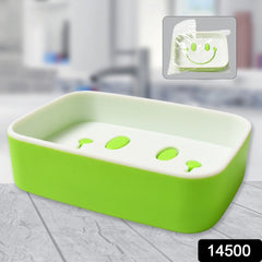 Portable Travel Home Box Cute Cartoons Smile Face Container Draining Holder Soap - 14500_traveling_smiley_soabbox