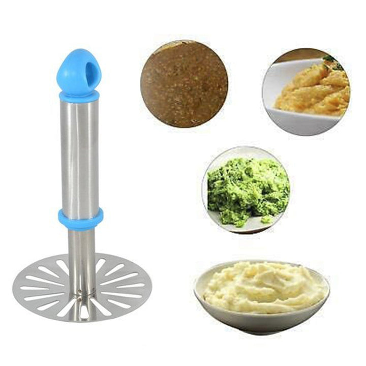 Superior eMart Stainless Steel Potato Masher for Smooth Mashed Potatoes