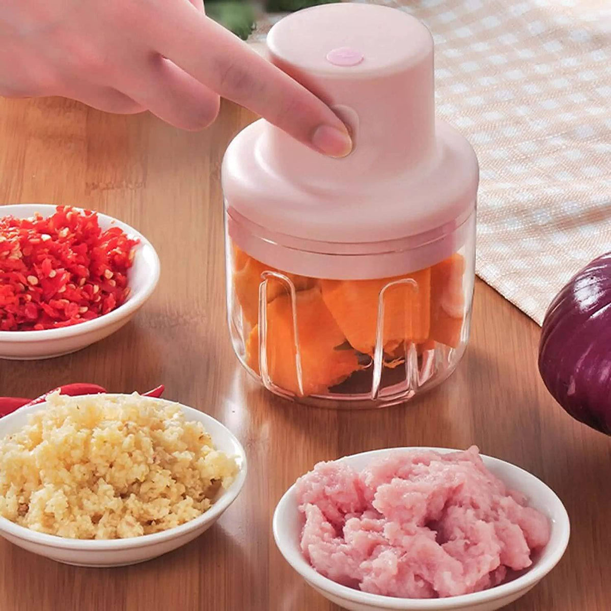 2374 Electric Mini Garlic Chopper (250ml) - Superior eMart