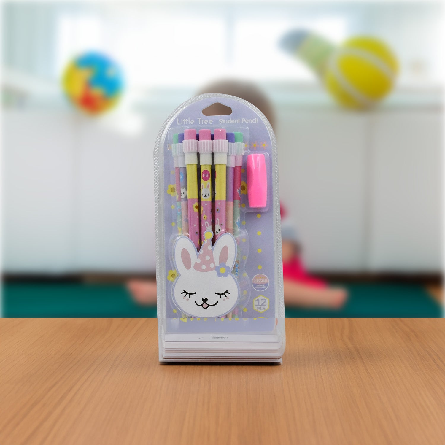 Fun pencil set with sharpener, ideal for school and parties