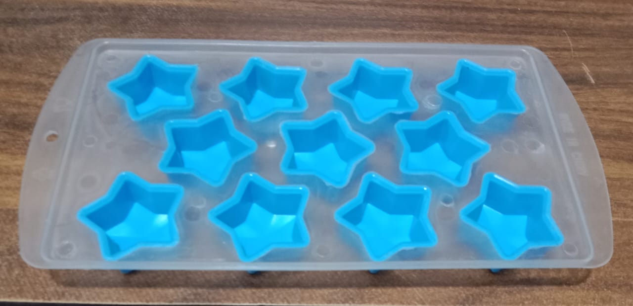 Silicone Mold Ice Cube Tray Creative Sweet Multi Type Ice Tray Buckets, Ice Cube - 5706_star_shape_ice_tray_1pc