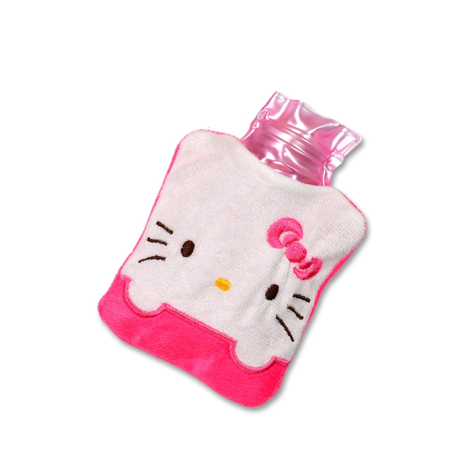 Pink Hello Kitty Small Hot Water Bag with Cover for Pain Relief - 6520_chb_pnk_hellokitty_hotbag