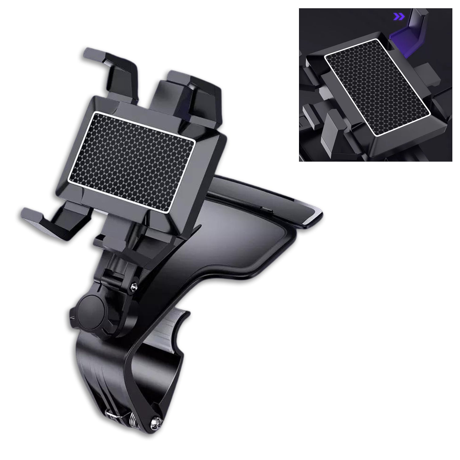 Car Mobile Phone Holder Mount Stand with 360 Degree. Stable One Hand Operational - 6281_360degree_mobile_holder