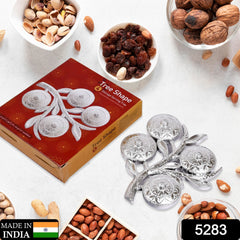 Tree Shape 4 Compartment Mukhwas Dani Serving Tray For Home & Kitchen Use - 5283_tree_shape_serving_tray