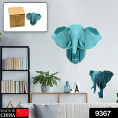 Animal shaped Adhesive Hooks, Animal Head Wall Decor Wall Hooks Sticky Hangers N - 9367_elephant_hook