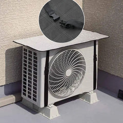 Protective cover for small outdoor air conditioner units, made from aluminum foil material.