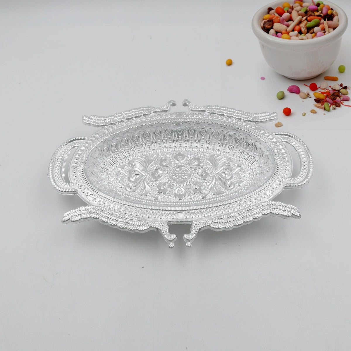 Decorative Mukhwas Serving Tray Serving Mukhwas Plate Fancy Candy Tray Dry Fruit - 5966_mukhwas_tray_no3