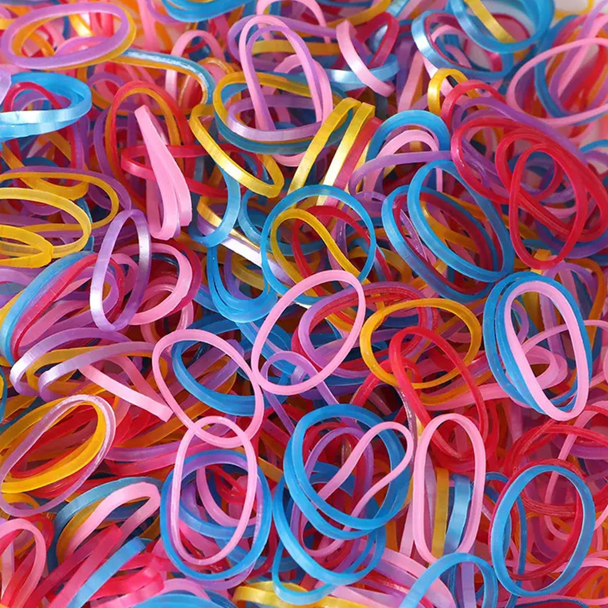 Multicolor Rubber Bands (Elastic & Reusable, Office & Home) - 4358_nylon_rubber_0_75inch_100gm