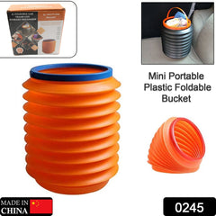 Foldable Storage Bucket , Water Container & Dustbin Multiuse Bucket For Home , C - 0245_foldable_plastic_dustbin