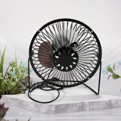 USB Table Desk Personal Metal Electronic Fan, Compatible with Computers, Laptops - 17678_usb_table_desk_fan_no2