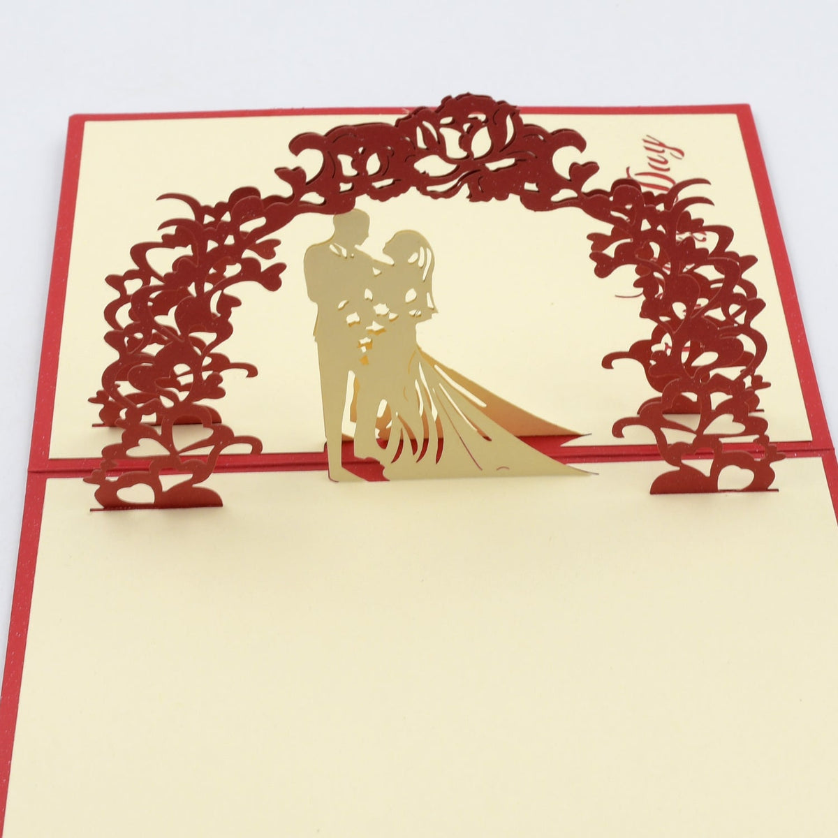 अनोखा 3D पॉप-अप विशिंग कार्ड (शादी): 1 पीस - 4134_3d_wedding_gift_card