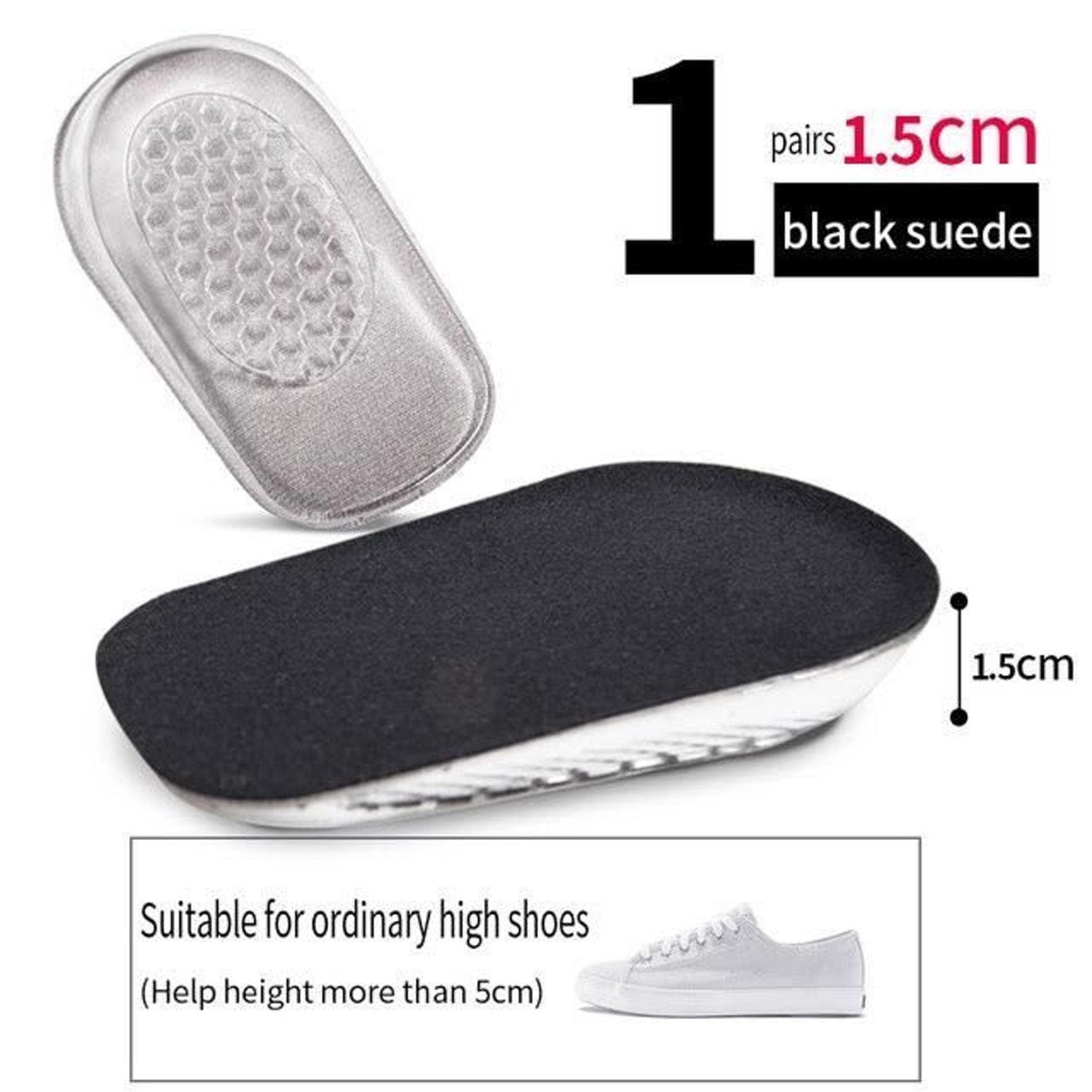 1 Pairs Silicone Heel Pads, Shoes Insole (11×6×1 Cm) - 18099_sili_shoe_heel_pad_11x6cm_no9