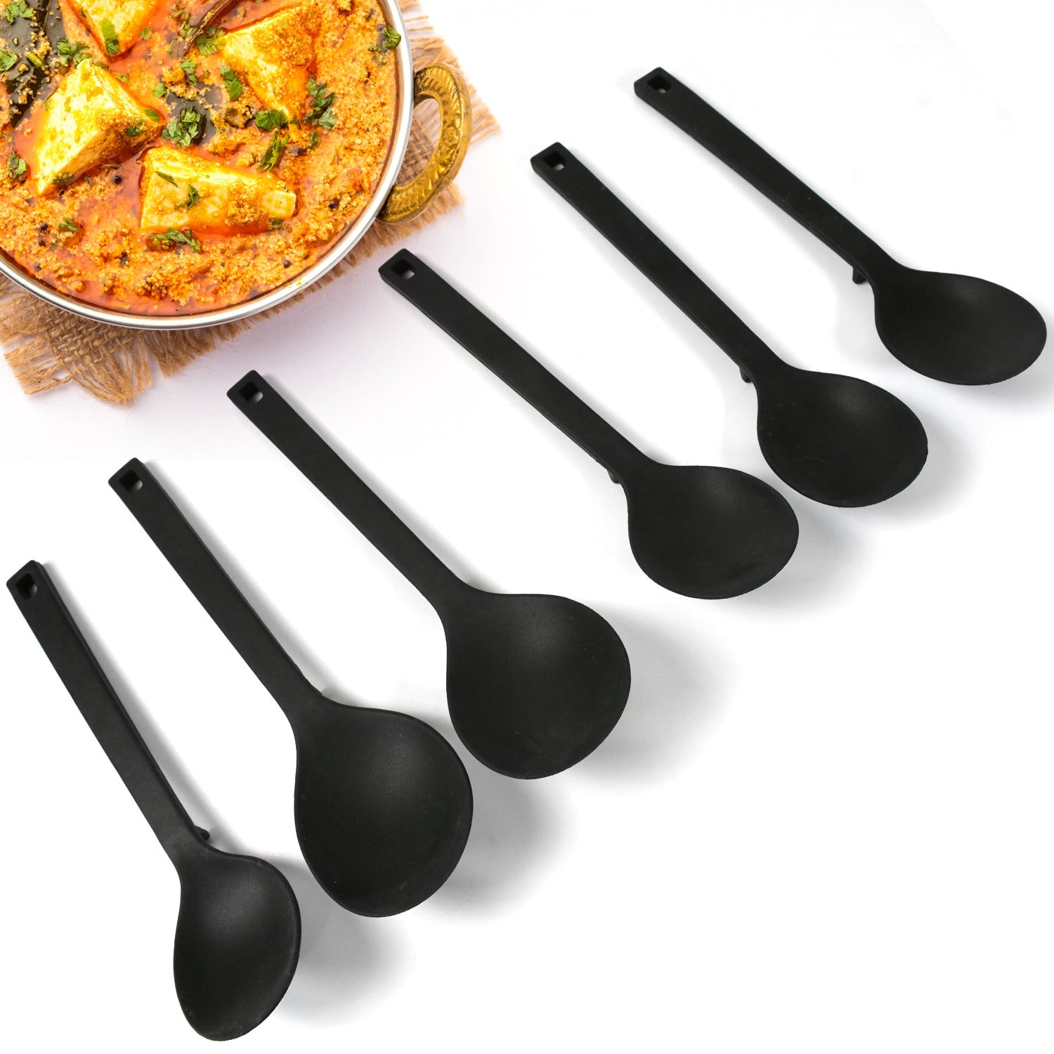 Multipurpose Silicone Spoon, Silicone Basting Spoon Non-Stick Kitchen Utensils H - 5665_silicone_cooking_spoon_6pc_no43