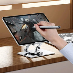 Aluminum Alloy 360°Rotating Bracket, Adjustable Tablet Stand, Portable Foldable - 12726_aluminum_tablet_stand_small