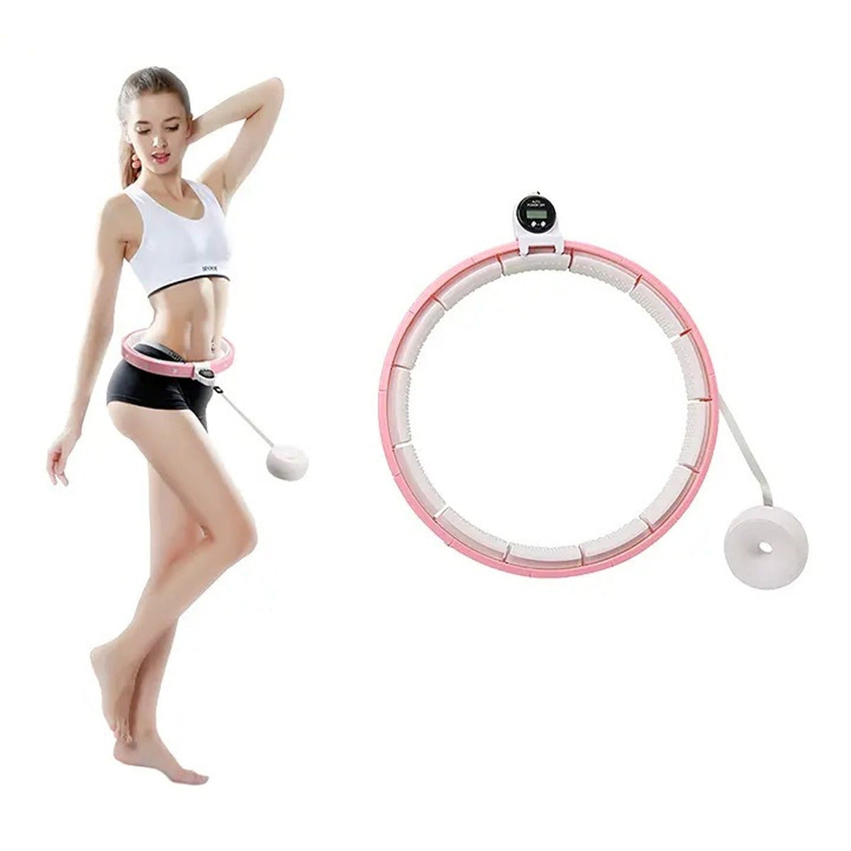 Fitness Adjustable Detachable Fitness Hula Hoop Ring Smart Round Count & Weight  - 8021_fitness_smart_hula_hoop