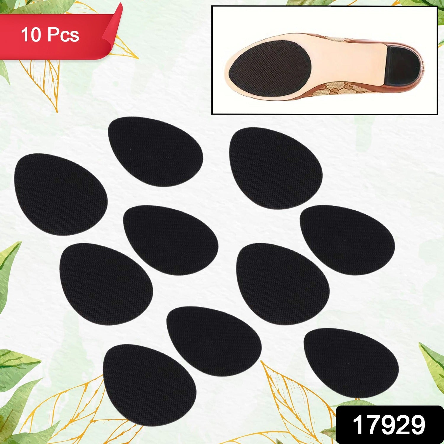 Non-Slip Shoe Pads, Rubber Shoe Sole Protector Pads, Self-Adhesive Shoe Grips Pa - 17929_shoe_sole_protector_pad_10pc