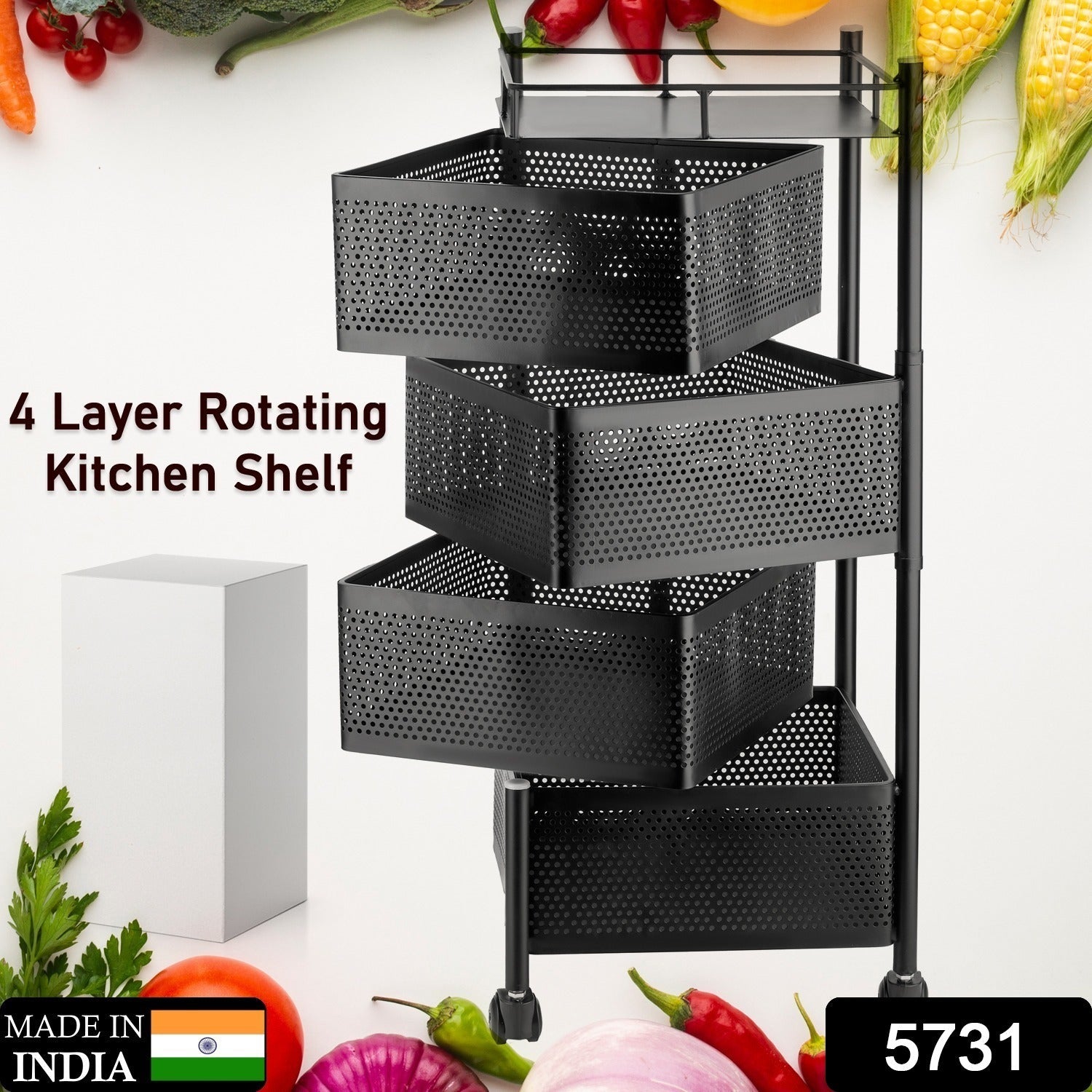 Metal High  Kitchen Trolley Kitchen Organizer Items and Kitchen Accessori - 5731_4_layer_kitchen_trolley