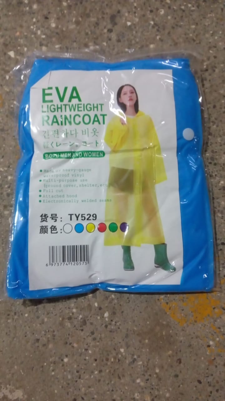 Eva Portable Rain Coat, Waterproof Raincoat (1pc) - 15028_eva_rain_coat_1pc