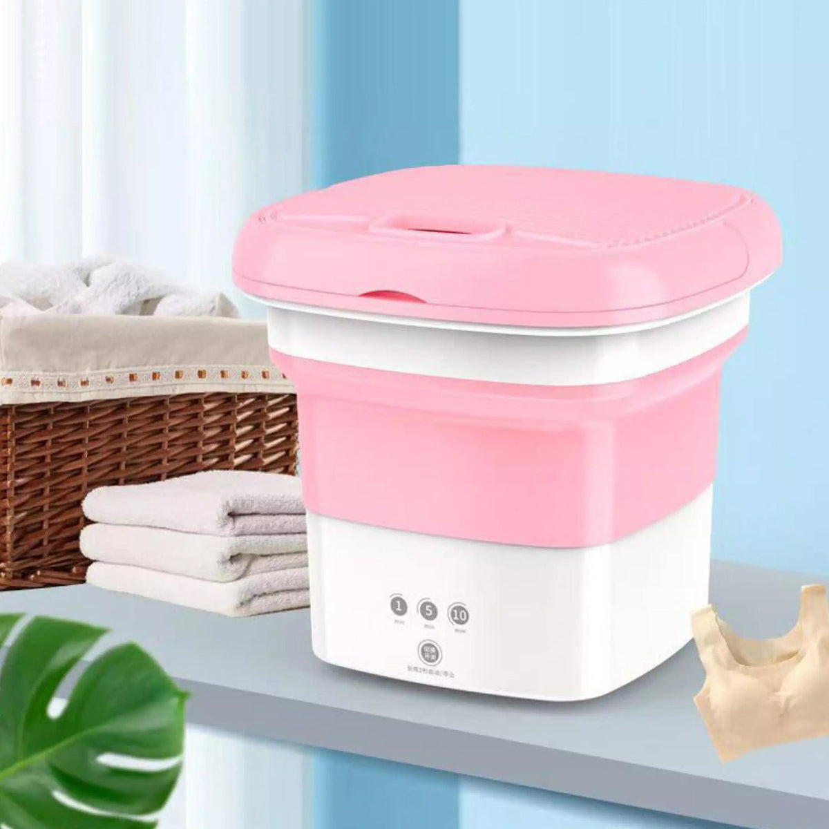 Mini foldable washing machine, compact and portable