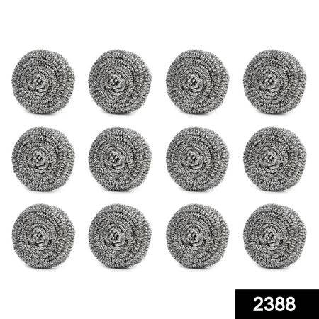 2388 Round Shape Stainless Steel Ball Scrubber (Pack Of 12) - Superior eMart