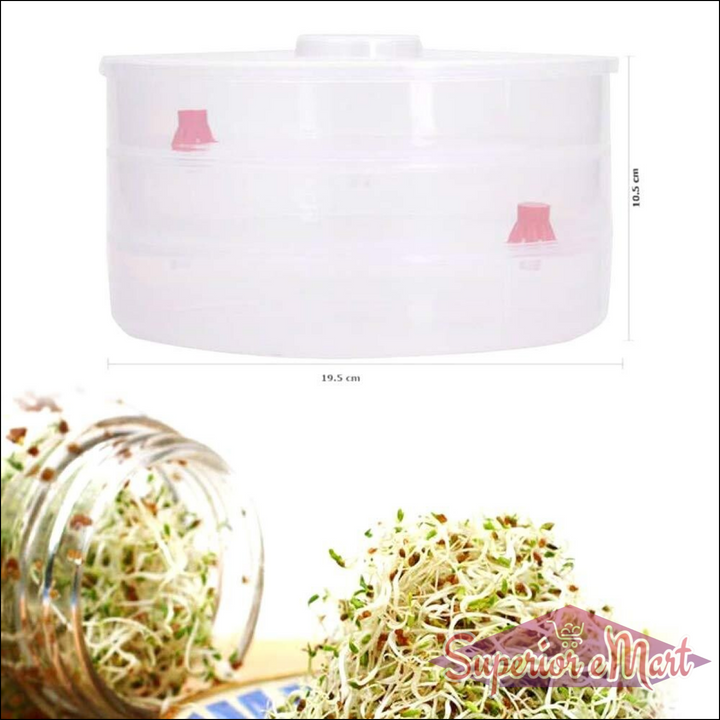 3 Compartment Sprout Maker White - Superior eMart