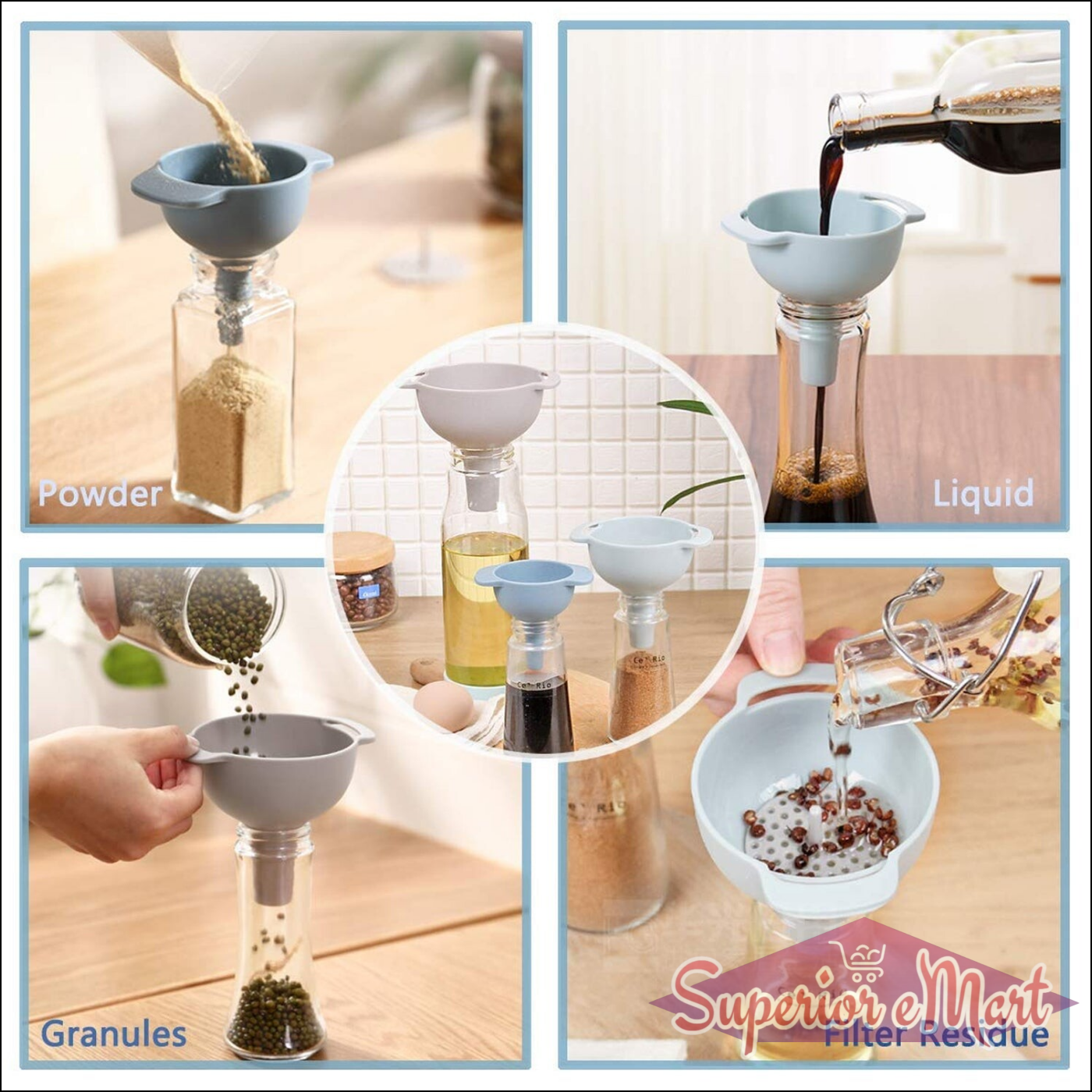 3 In 1 Kitchen Funnel Set Of 3 - Superior eMart