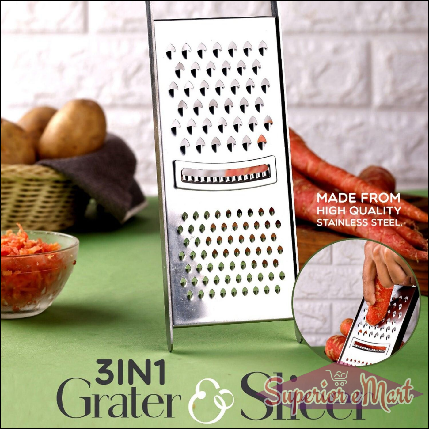 3 in 1 Kitchen Grater Tool - Multi-Function - Superior eMart