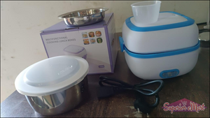 3 in 1 electric lunch box with stainless steel bowl and easy-to-use design for versatile meal prep
