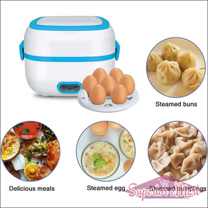 Superior eMart 3 in 1 electric lunch box for steaming buns, eggs, and preparing delicious meals