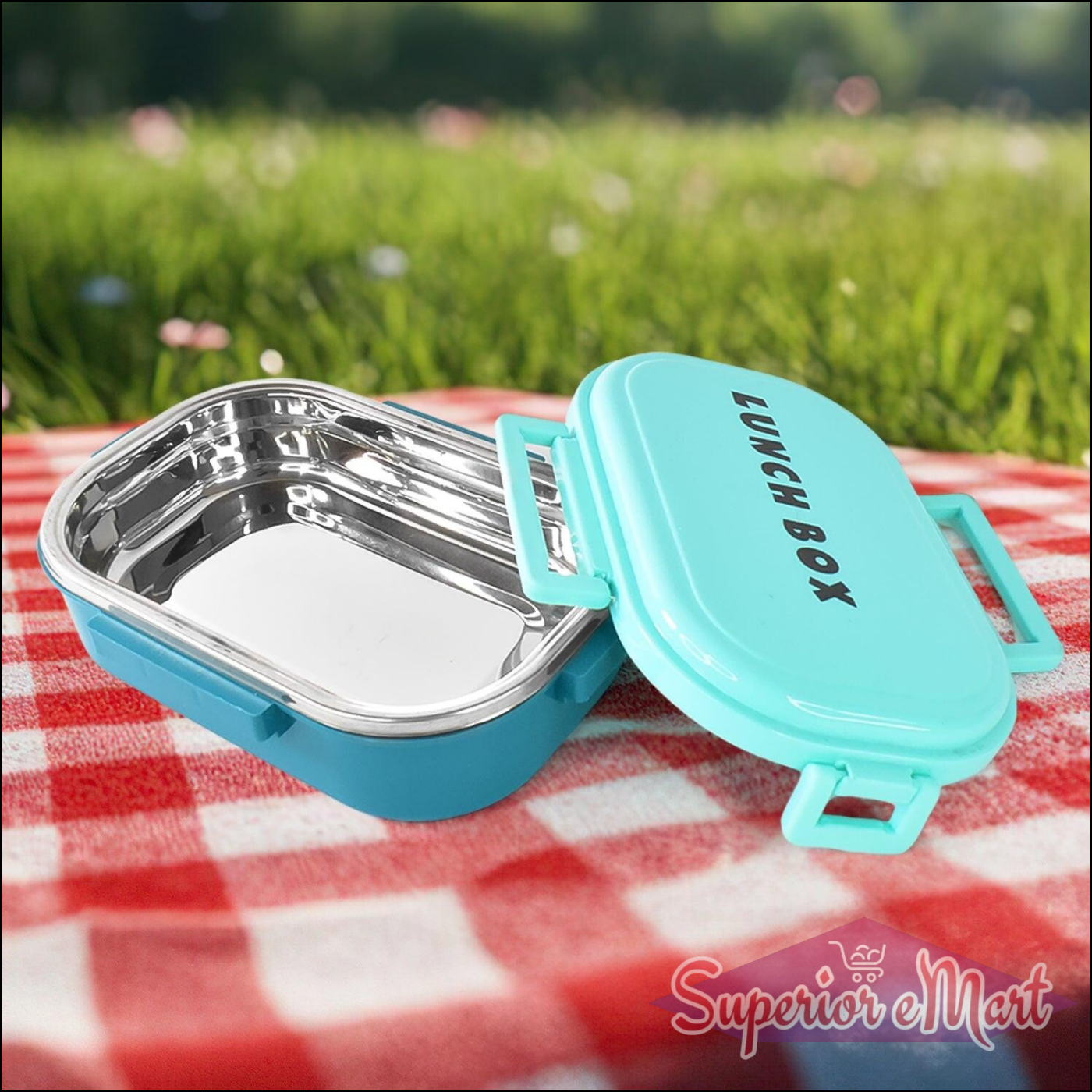3 in 1 Lunch Box with Spoon - Durable & Portable - Superior eMart