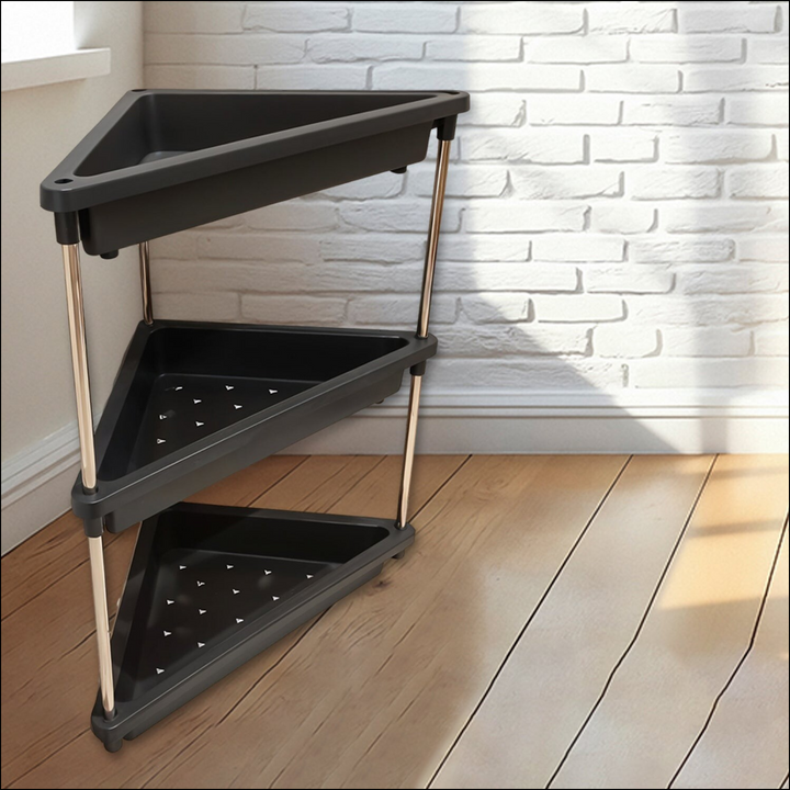 3 Layer Corner Storage Rack - Durable & Space-Saving - Superior eMart