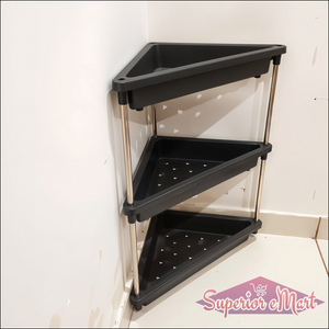 3 Layer Corner Storage Rack - Durable & Space-Saving - Superior eMart