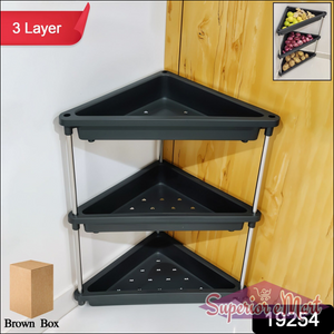 3 Layer Corner Storage Rack - Durable & Space-Saving - Superior eMart