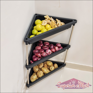 3 Layer Corner Storage Rack - Durable & Space-Saving - Superior eMart