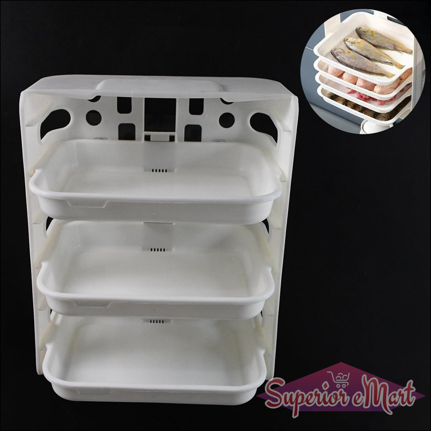 3-Layer Wall-Mounted Food Organizer Rack - Superior eMart
