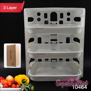 3-Layer Wall-Mounted Food Organizer Rack - Superior eMart