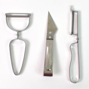 3 pcs peeler and grater set with stainless steel tools for efficient peeling and grating in the kitchen