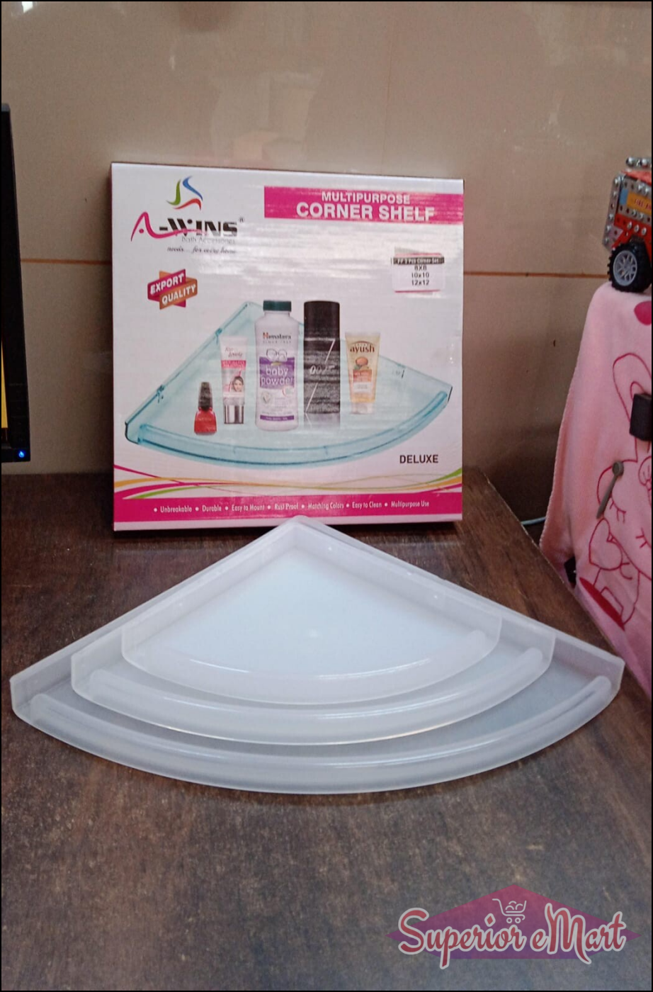 3 Piece Bathroom Corner Shelf - Superior eMart