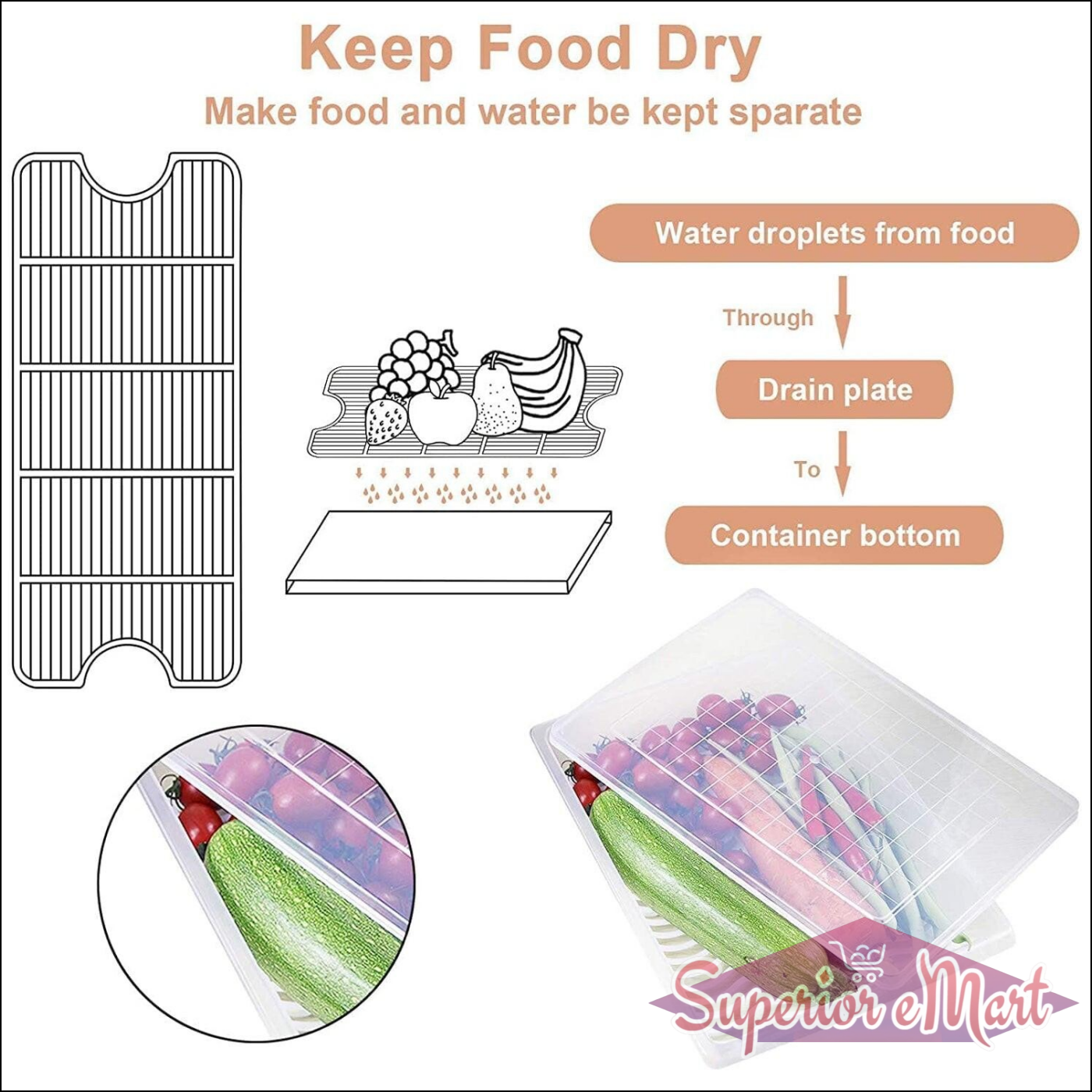 3 Piece Food Container Set with Lids - Superior eMart