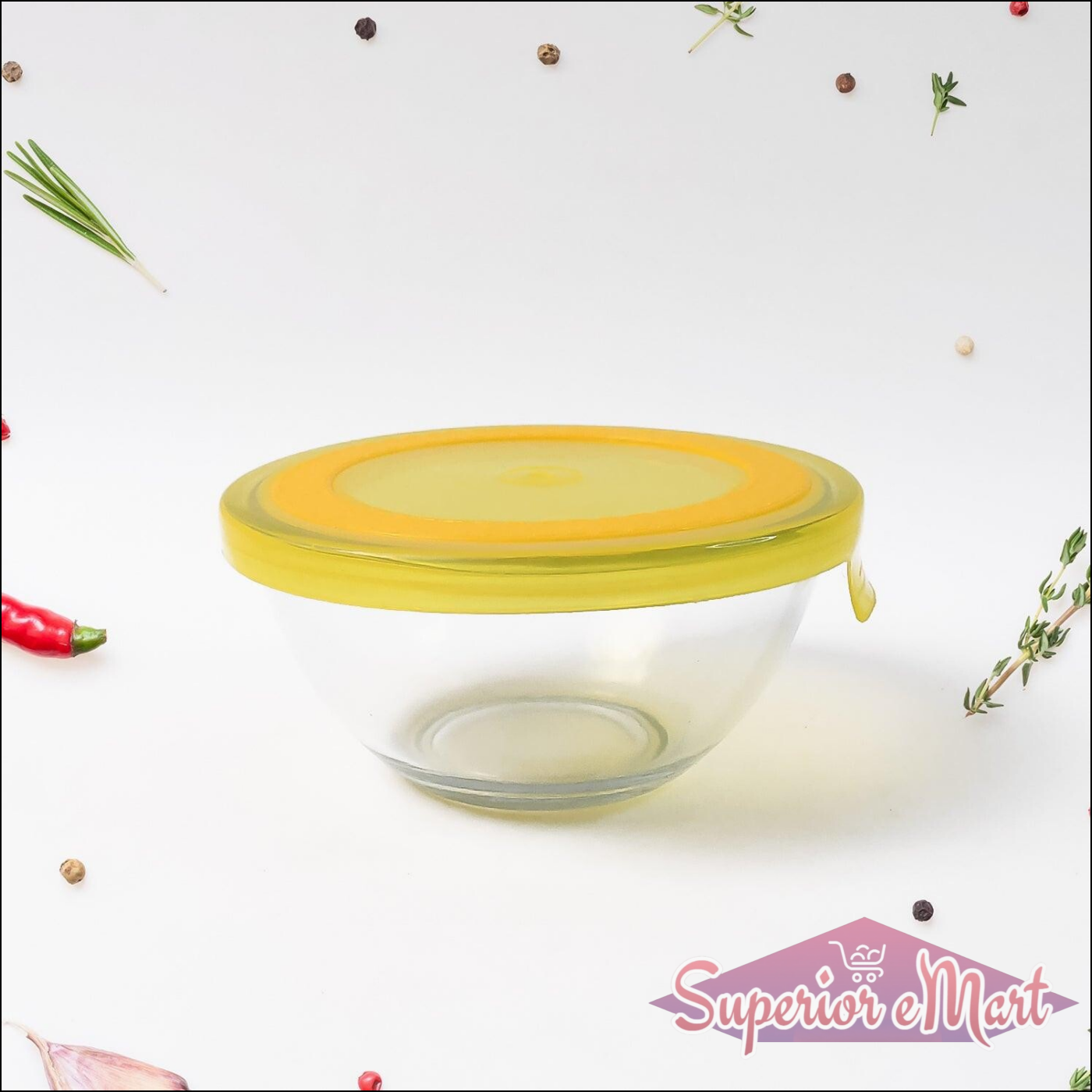 3 Piece Glass Bowl Set with Lids - Superior eMart