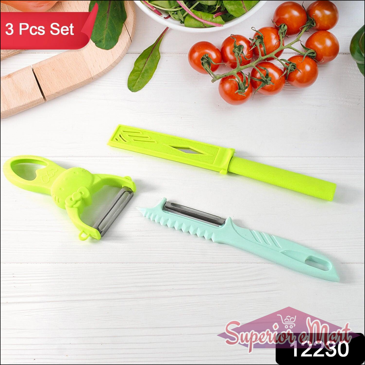 3 Piece Kitchen Peeler Set with Durable Blades - Superior eMart