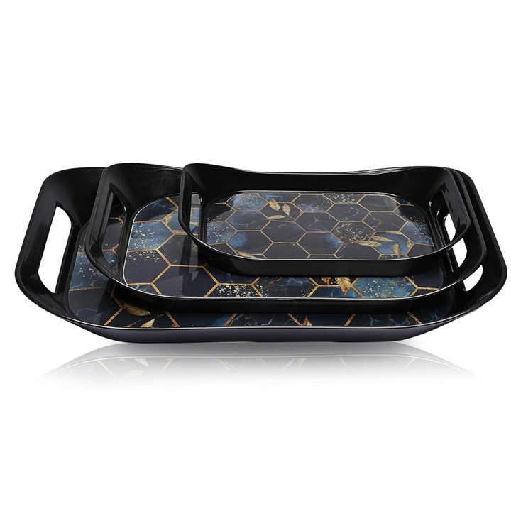 3 Piece Serving Tray Set - Stylish & Durable - Superior eMart