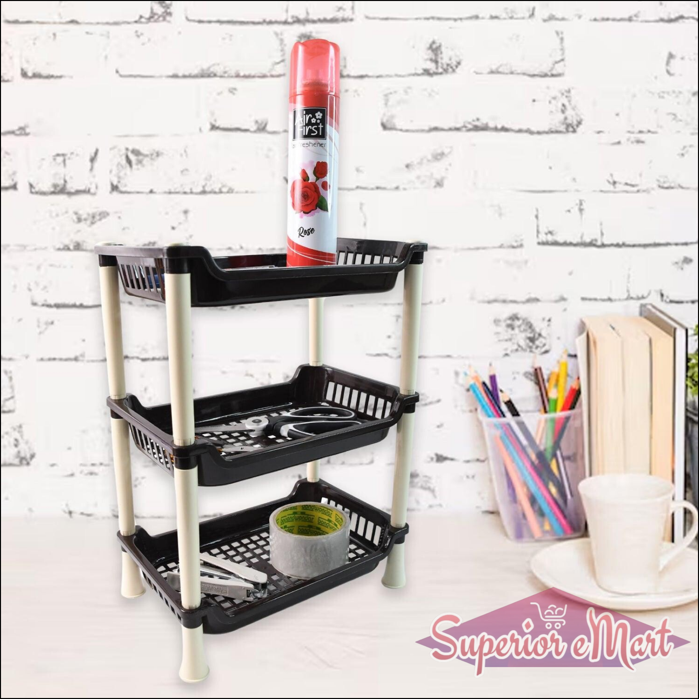 3 Tier Plastic Storage Organizer Small 3 Layer - Superior eMart