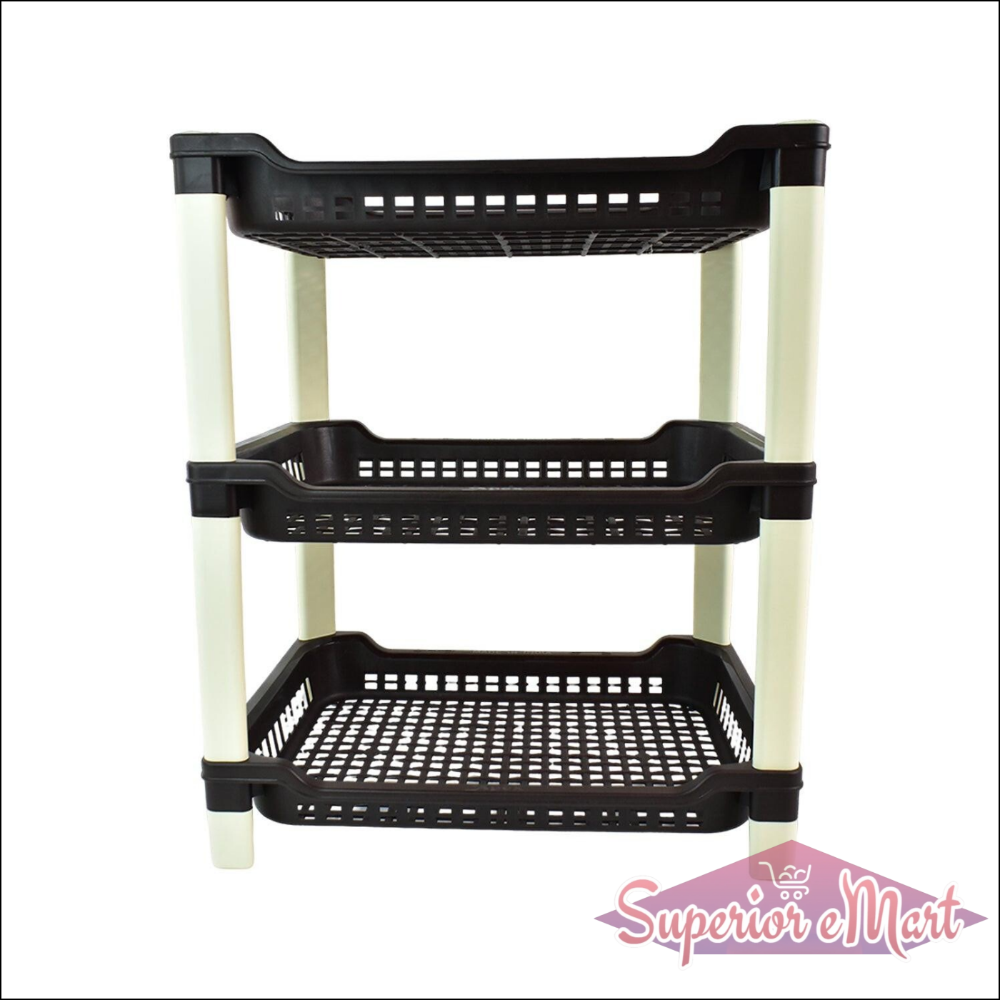 3-tier Plastic Storage Rack - Superior eMart
